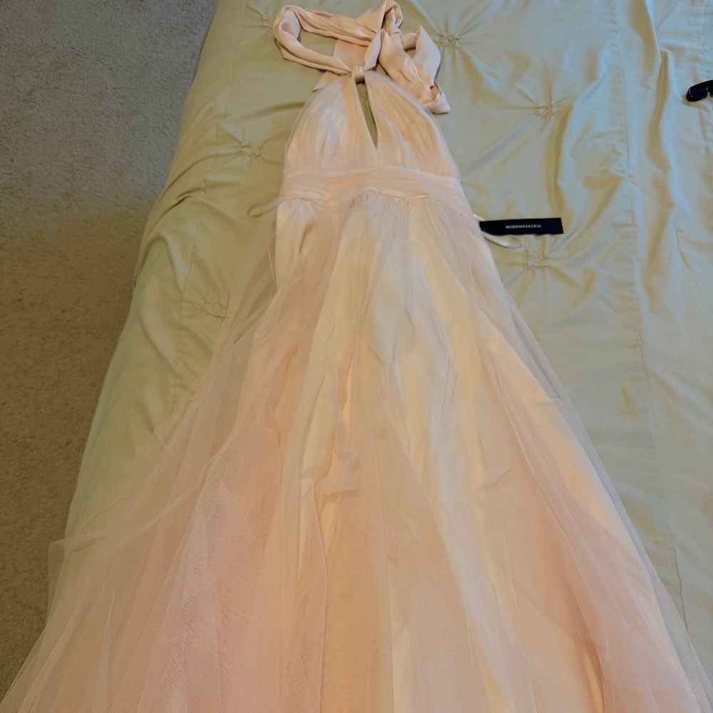 BCBG size 4 almond pink formal dress